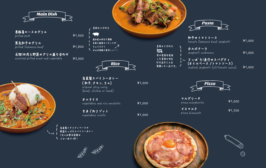 esras.のメニュー